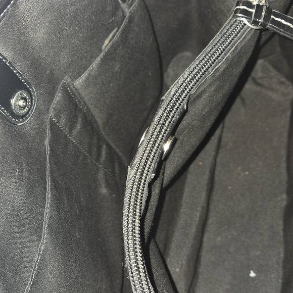 Coach Black and Gray Monogram Tote - Picture 3 of 5